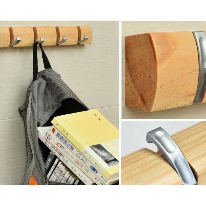 壁掛けハンガー ウォールハンガー 壁 壁面 フック 木製 ウォールフック 幅48cm 5連 コート掛け 壁取り付け 洋服掛け 洋服 ナチュラル Hg E 05 Nissin精品工房 通販 Yahoo ショッピング