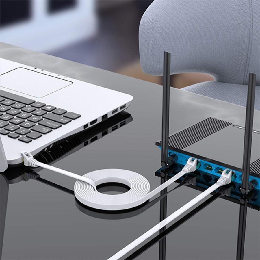 新品未開封☆LANケーブル 2m フラットタイプ カテゴリー7 10ギガビット 楽天市場】LANケーブル CAT7 10m 10ギガビット 高速光通信対応 ツメ