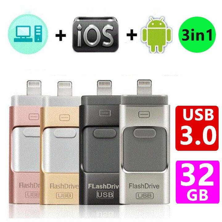 USB3.0メモリ 32GB USBメモリ iPhone/Android/PC対応 フラッシュ