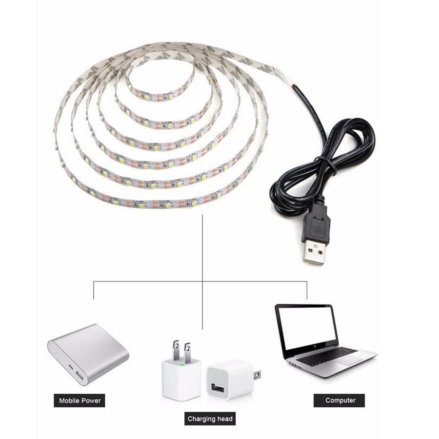 LED テープライト USB対応 5m SMD3528 5V LEDテープ 電球色 昼光色 間接照明 棚下照明 テレビの背景照明用LED｜nissin-shop｜12