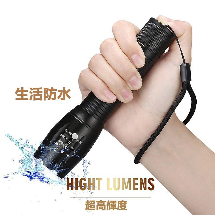 手動ハンディライト 懐中電灯 ハンディライト ハンドライト 防水 ズームXML T6 LEDライト 懐中電灯超