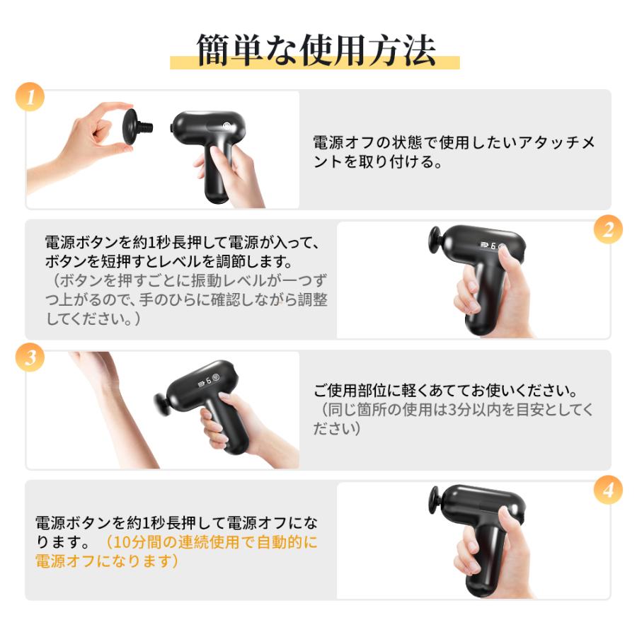 限定1000円OFF】 マッサージガン 軽量 筋膜リリースガン