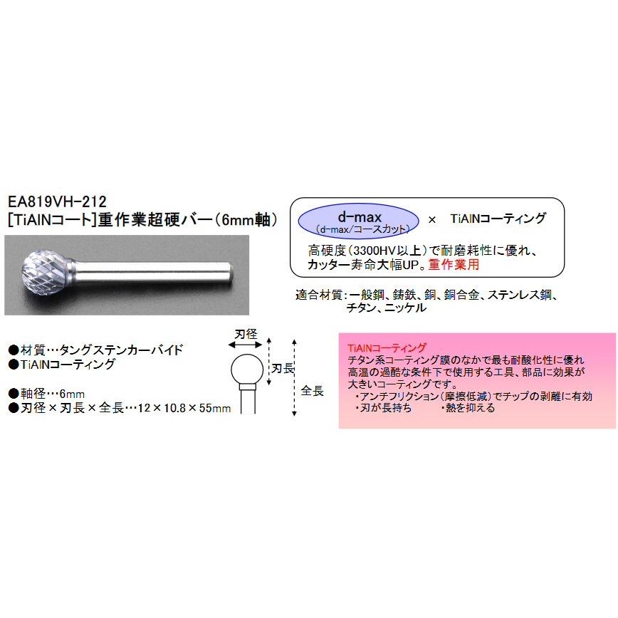 [TiAINコート]重作業超硬バー｜nissindirect｜03