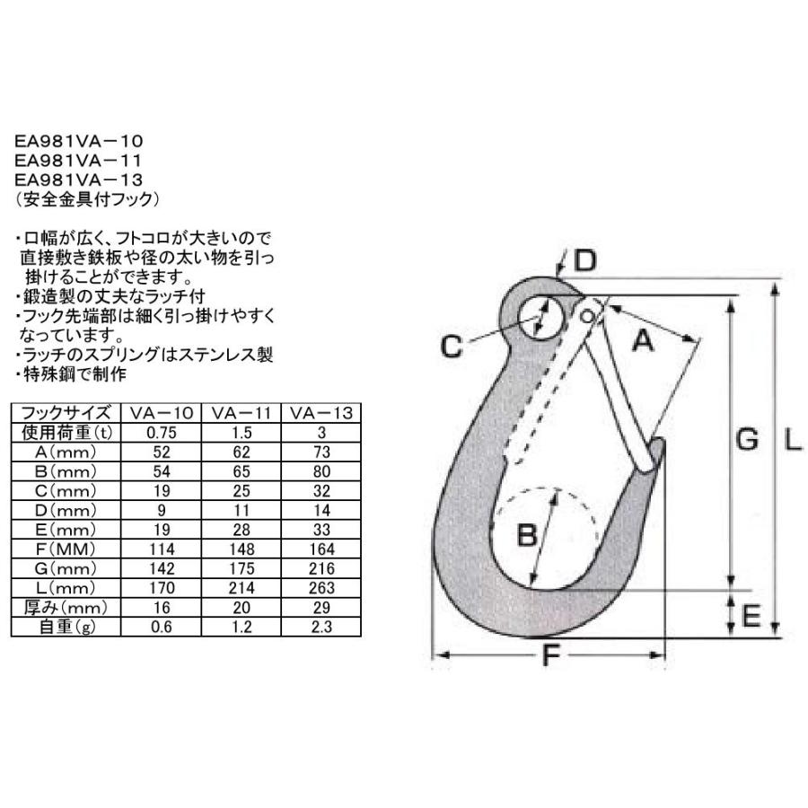 保障できる 安全金具付フック 使用荷重3t 送料込 Www Clairmontcake Co Id