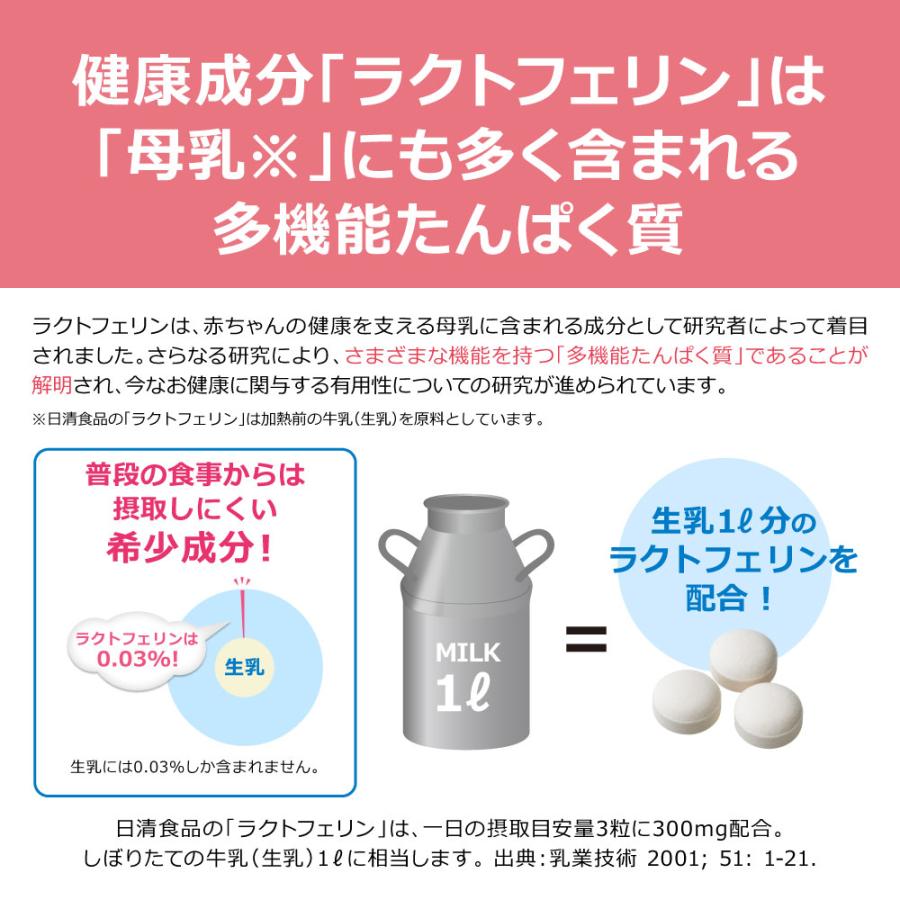 機能性表示食品 サプリメント 肥満 BMI 内臓脂肪 【まとめ買いセット】腸まで届けるナイスリムエッセンス ラクトフェリン 93粒入り×3袋セット 【日清食品公式】｜nissinfoods-ec｜03