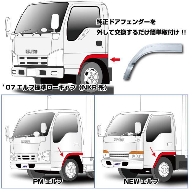 ドアフェンダー '07エルフ標準ローキャブ/PMエルフ/NEWエルフ用 運転席
