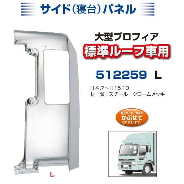 寝台メッキパネル プロフィア 標準ルーフ 左側 安心のJETイノウエ製