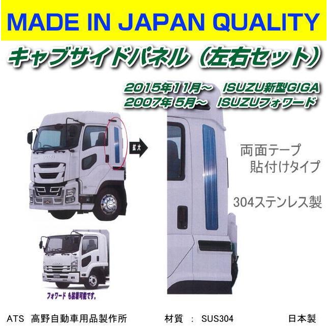 新型ギガ用 キャブサイドパネル（左右セット） 信頼のATS高野自動車製 