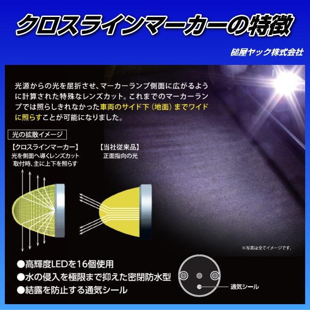 クロスラインマーカー 12v 24v共用 全6色 Ledマーカーランプ爆光 Ce 171 トラック用品専門店 日総 通販 Yahoo ショッピング