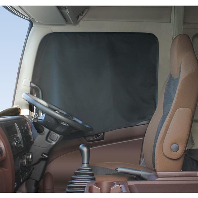 トラック用マグネットカーテン 2枚入り フロントサイド窓用 ブラック