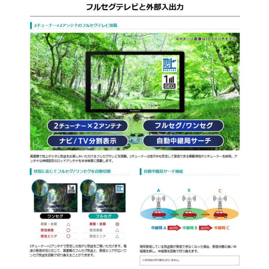 Dream Maker 10.1インチ「大型通行禁止データ収録トラックモード