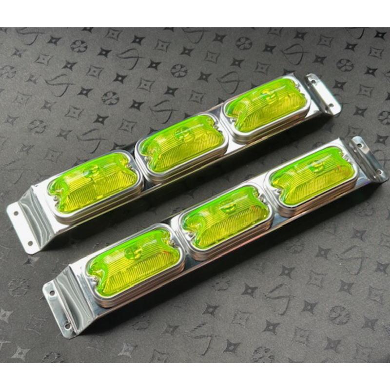 角マーカーランプ車高灯 3連車高灯 R/Lセット 新色レモンイエロー BK