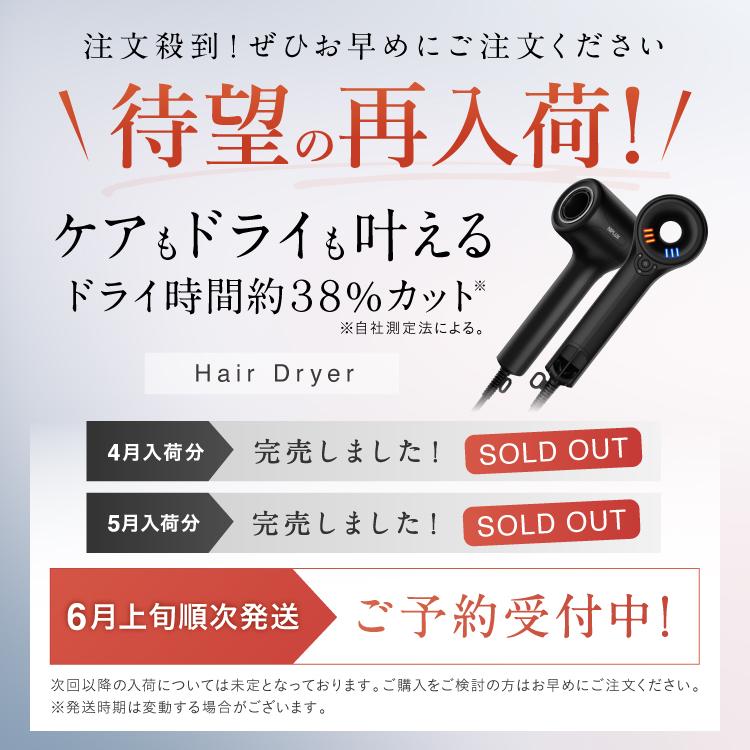 NIPLUX 【1年保証付き】腕が疲れないヘアドライヤー 速乾 大風量