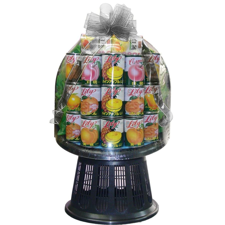 デラックスかんづめ盛籠【缶詰】 法事・お供え用 |  | 01