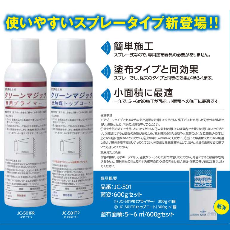 水性光媒体トップコート クリーンマジック スプレー缶 JC-501 300g×2本