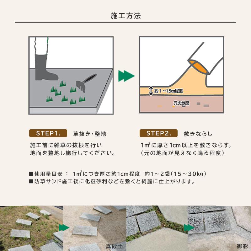 雑草対策  砂  土  防草ジャリ  敷くだけ簡単!  防草サンド 15kg×10袋セット 固まらない  園芸用品  ガーデニング用品  マツモト産業の画像