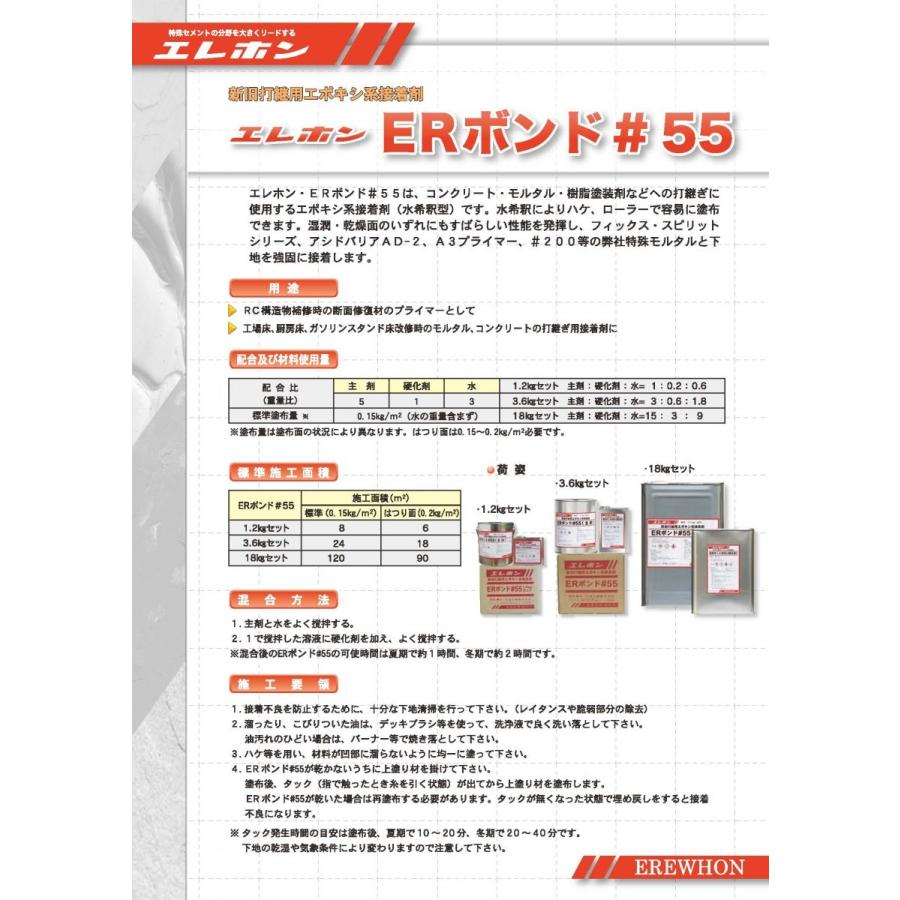 ERボンド #55 1.2kg／セット（主剤1kg +硬化剤0.2kg） エレホン化成