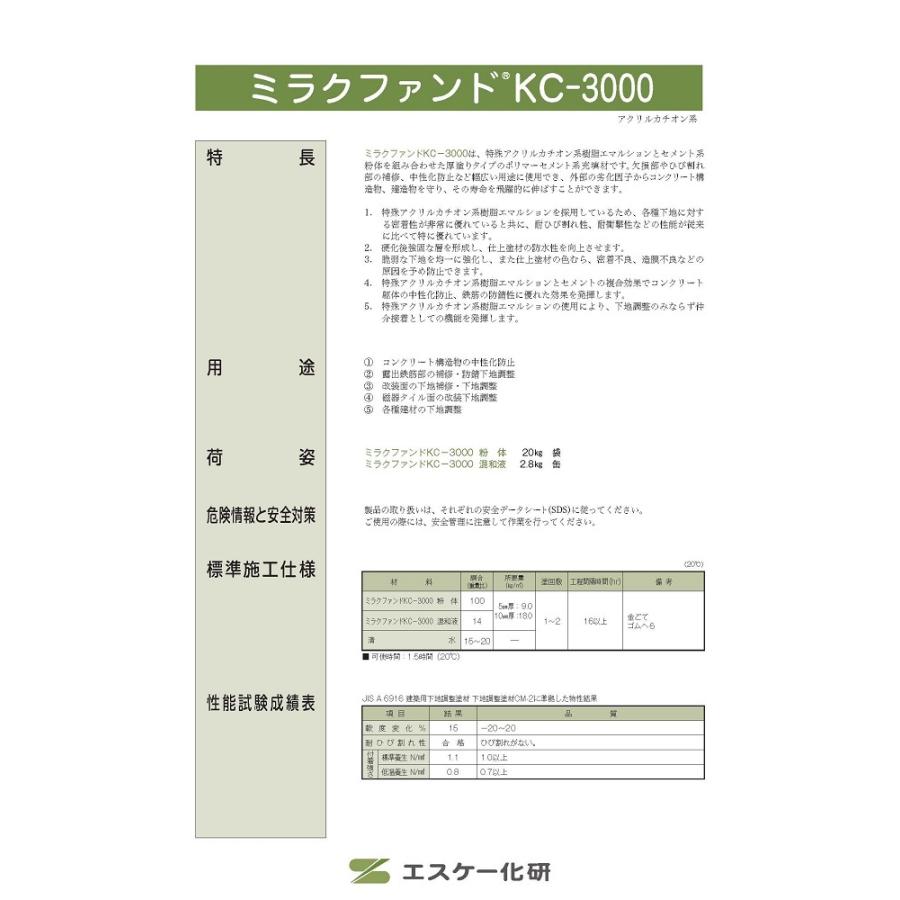 ミラクファンドkc-3000 混和液、粉体セット ミラクファンドKC-3000 | 【7700円以上（税込）で送料無料】塗料のこと