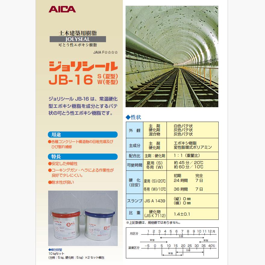 ジョリシール JB-16 20kg（主材5kg+硬化剤5kg×2セット）／箱 アイカ
