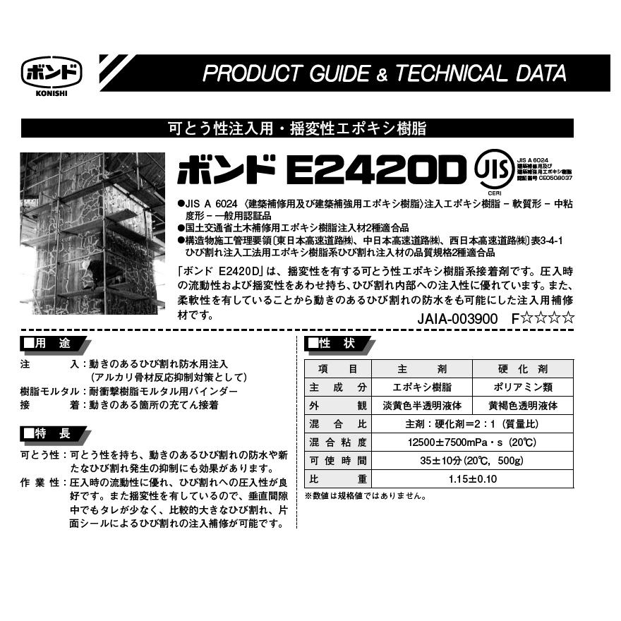 出荷制限中】コニシボンド E2420D 3kg×4セット／箱 コニシ株式会社