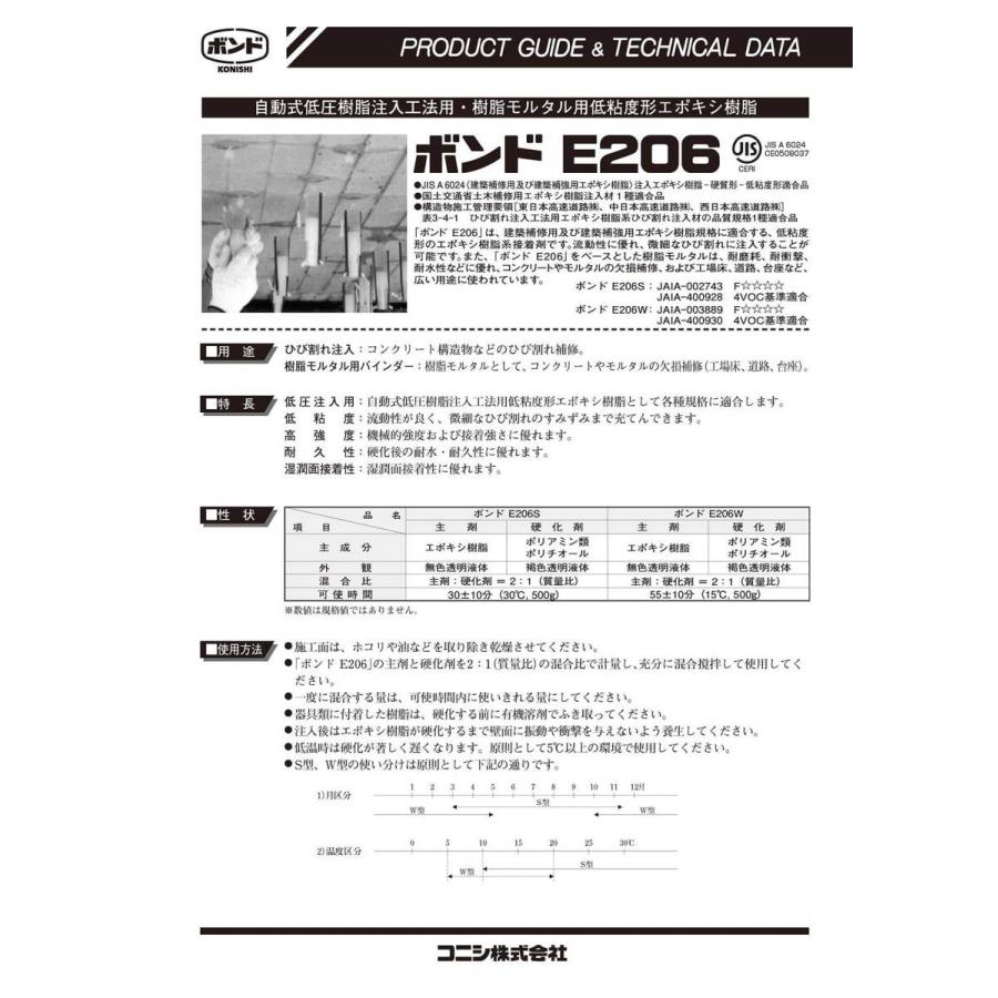 コニシボンドE206 3kg×4セット : 日曜左官エムケー工芸 - 通販