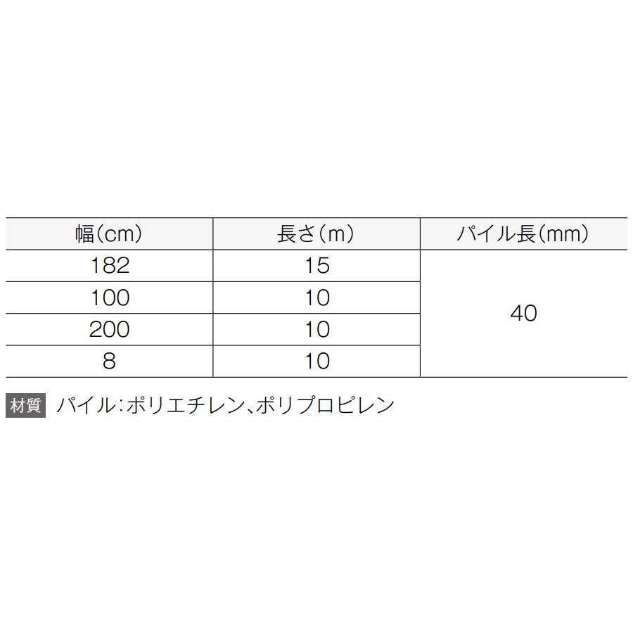 人工芝  芝生  ロール  バロン人工芝  400PE  8cm×10m／巻  芝生マット  人工芝マット  ロールタイプ  庭  ベランダ  diy  小泉製麻株式会社｜nitiyousakanemu｜04