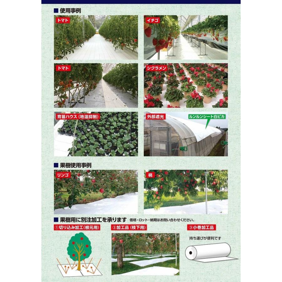 防草シート　ルンルンシート白ピカ　2m×100m／巻　雑草　草　DIY　小泉製麻株式会社　白　雑草シート　芝生　庭