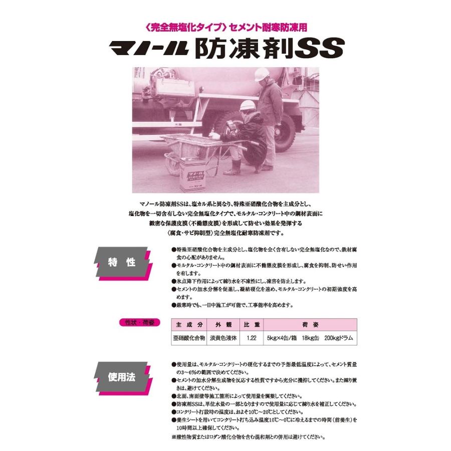 無塩防凍剤 マノール防凍剤NAC（完全無塩・無アルカリタイプ） 16L／缶(16L): 材料