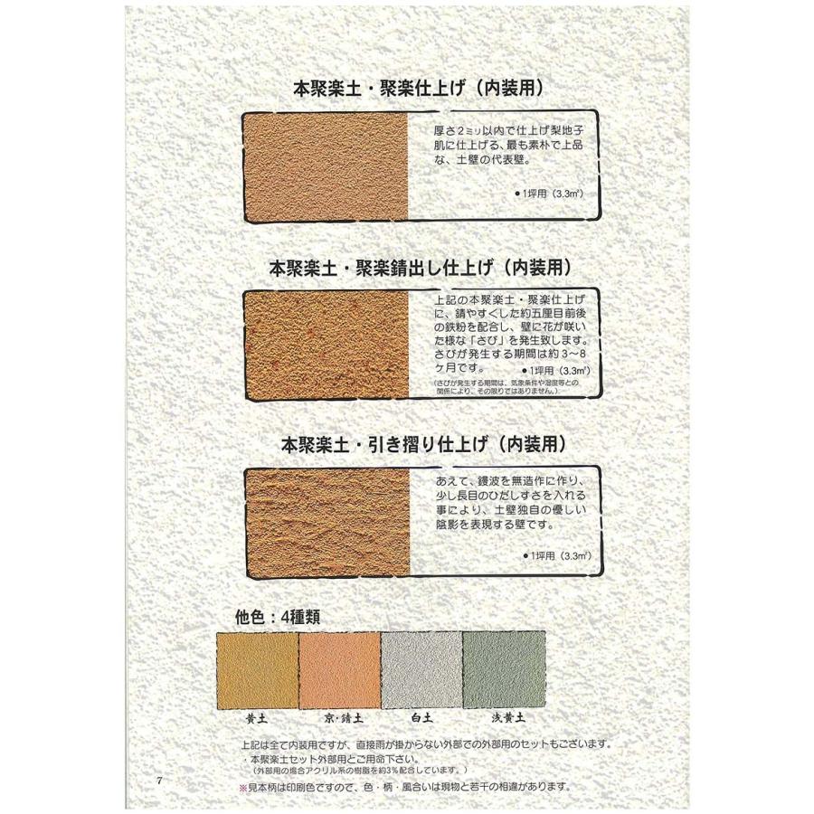 家傳・本聚楽土セット 3.3m2用 中内建材店 : 日曜左官エムケー工芸