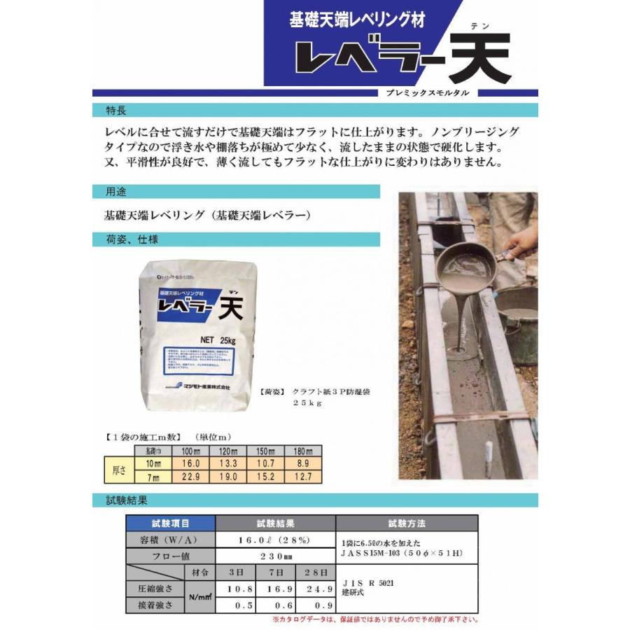 天端モルタル レベラー天 25kg／袋 マツモト産業 : 日曜左官エムケー