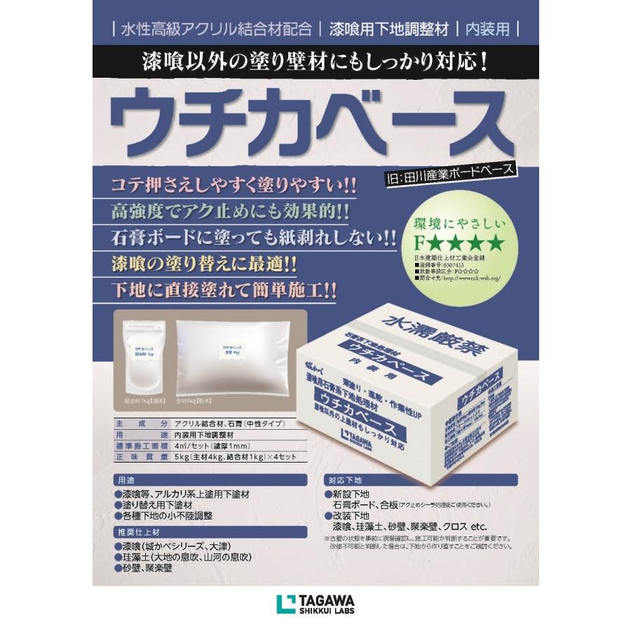 田川産業 ウチカベース 石膏系下地処理材（旧ボードベース） 5kgセット
