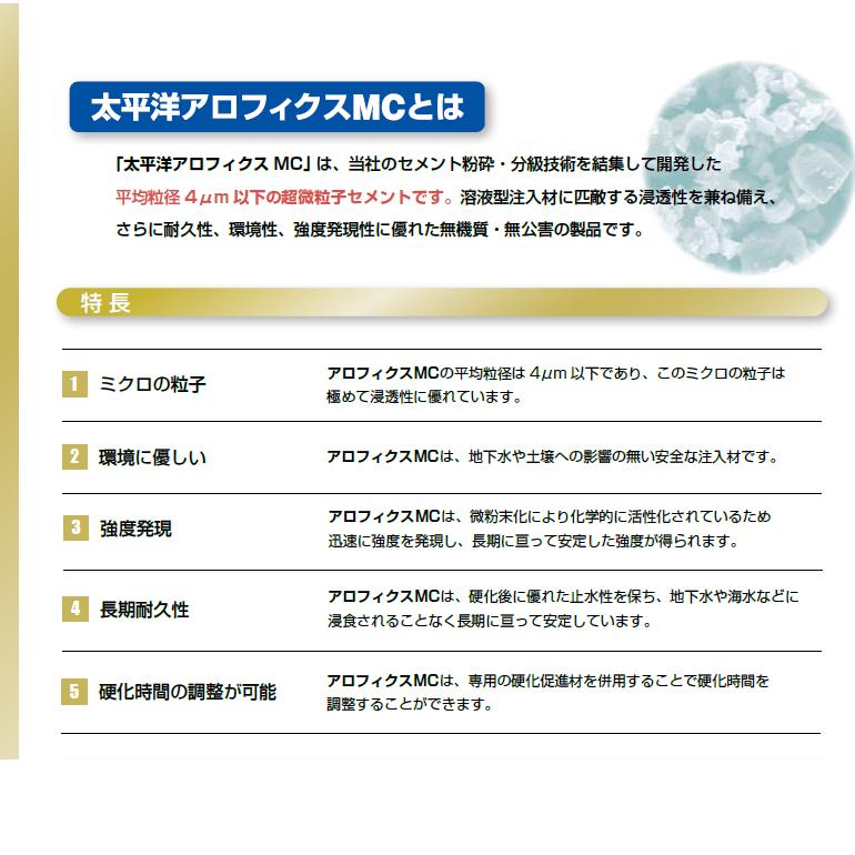 太平洋アロフィクスMC（超微粒子セメント） 20kg／袋 太平洋マテリアル【法人様限定】※受注生産品 : 日曜左官エムケー工芸 - 通販 ...