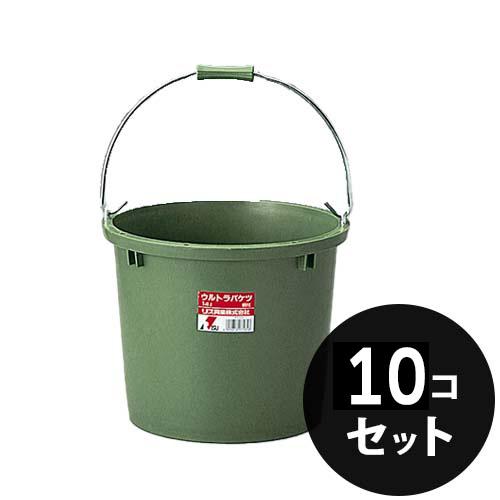 お値下げ！BKCNL 迷彩柄 プラスチックバケツ 業務用 プラスチック バケツ ウルトラバケツ 柄付き 容量14L グリーン