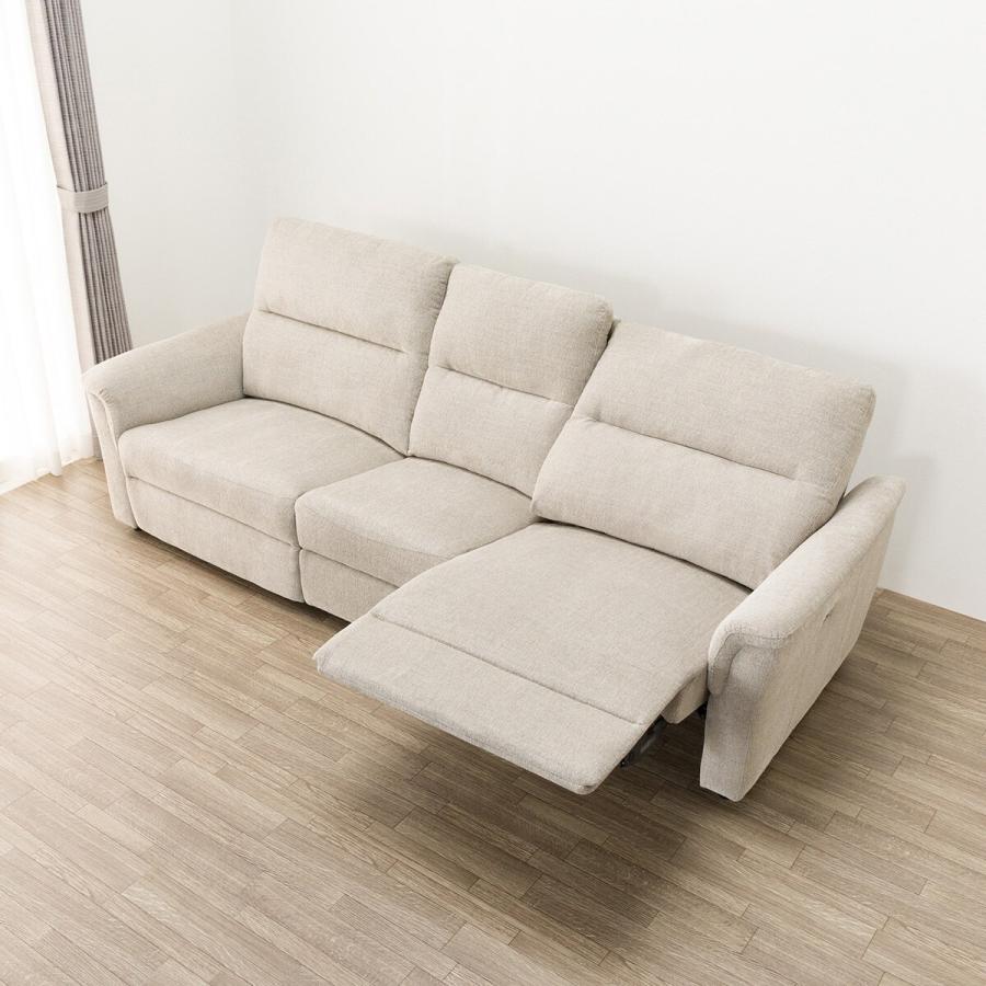 ニトリ 3人掛け電動布張りリクライニングソファ テーブル