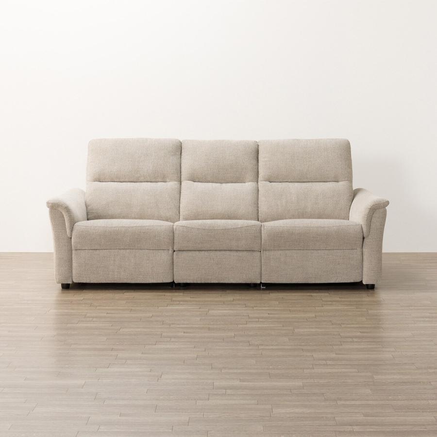 NITORI電動ベージュ リクライニングソファ カップホルダー付き 2人掛け電動リクライニングソファ＋テーブルユニットセット 布