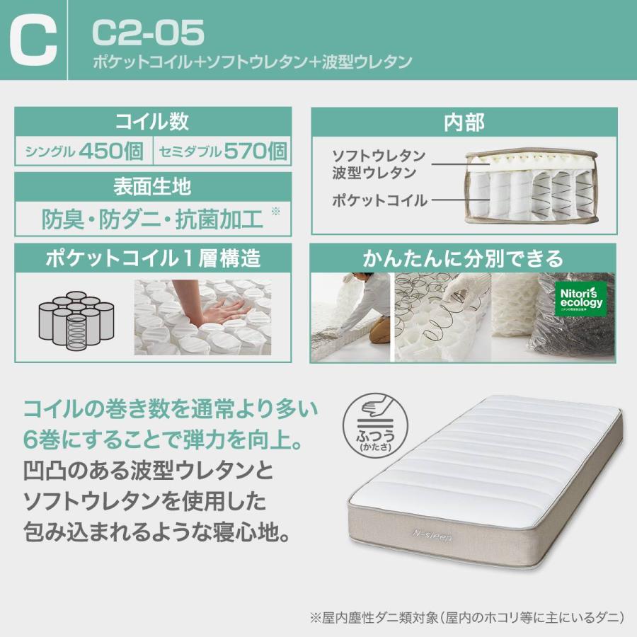 ニトリ（NITORI） シングル すのこベッドフレームマットレスセット