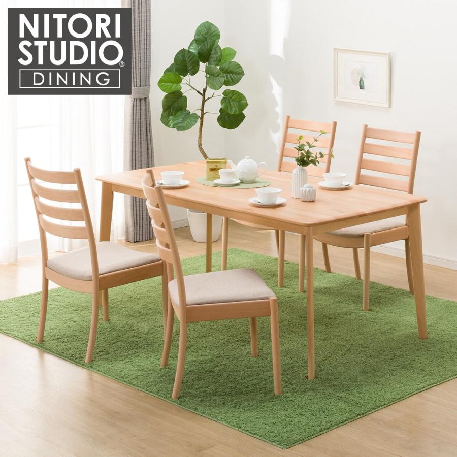 ニトリ（NITORI） ダイニングテーブル5点セット(T-01 165 NA/C-07 NA