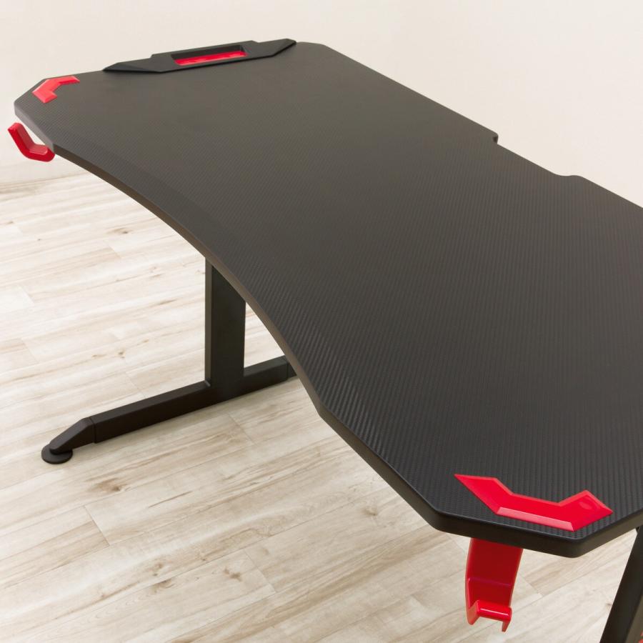 ゲーミングデスク＋伸縮できるゲーミングシェルフセット(GM001BKRE/GM015 BK) ニトリ | ニトリ | 12