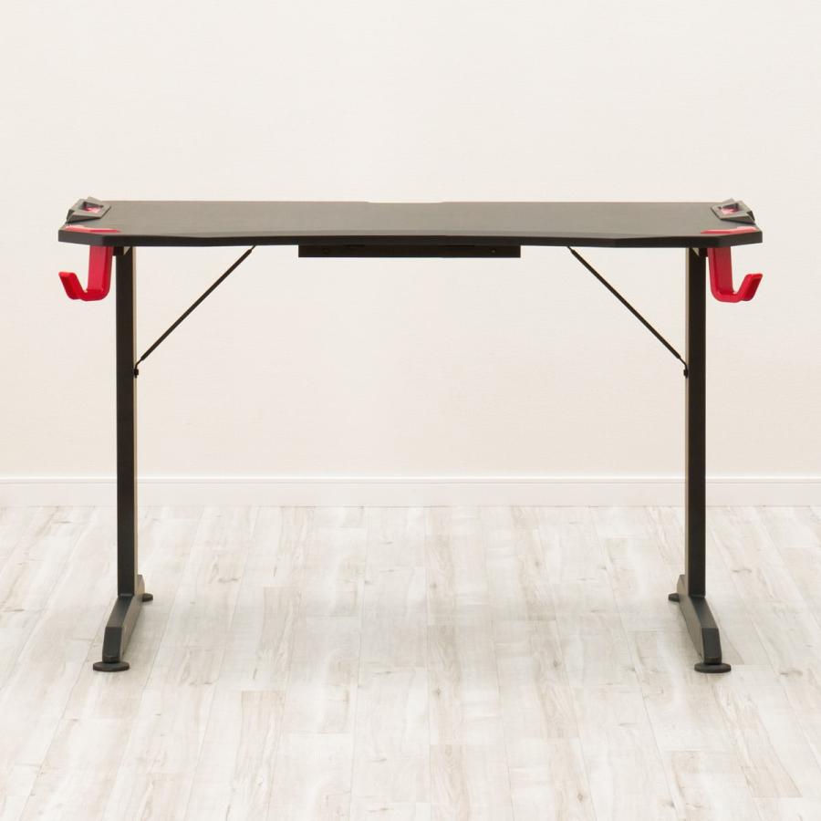 ゲーミングデスク＋伸縮できるゲーミングシェルフセット(GM001BKRE/GM015 BK) ニトリ | ニトリ | 08