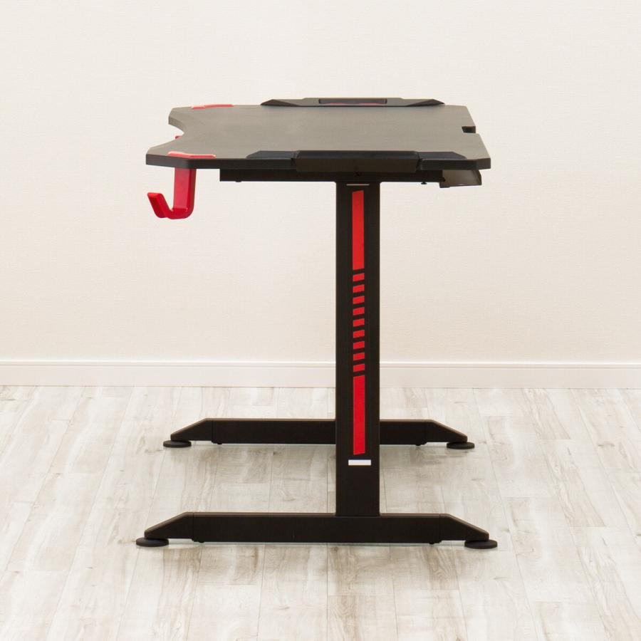 ゲーミングデスク＋伸縮できるゲーミングシェルフセット(GM001BKRE/GM015 BK) ニトリ | ニトリ | 09