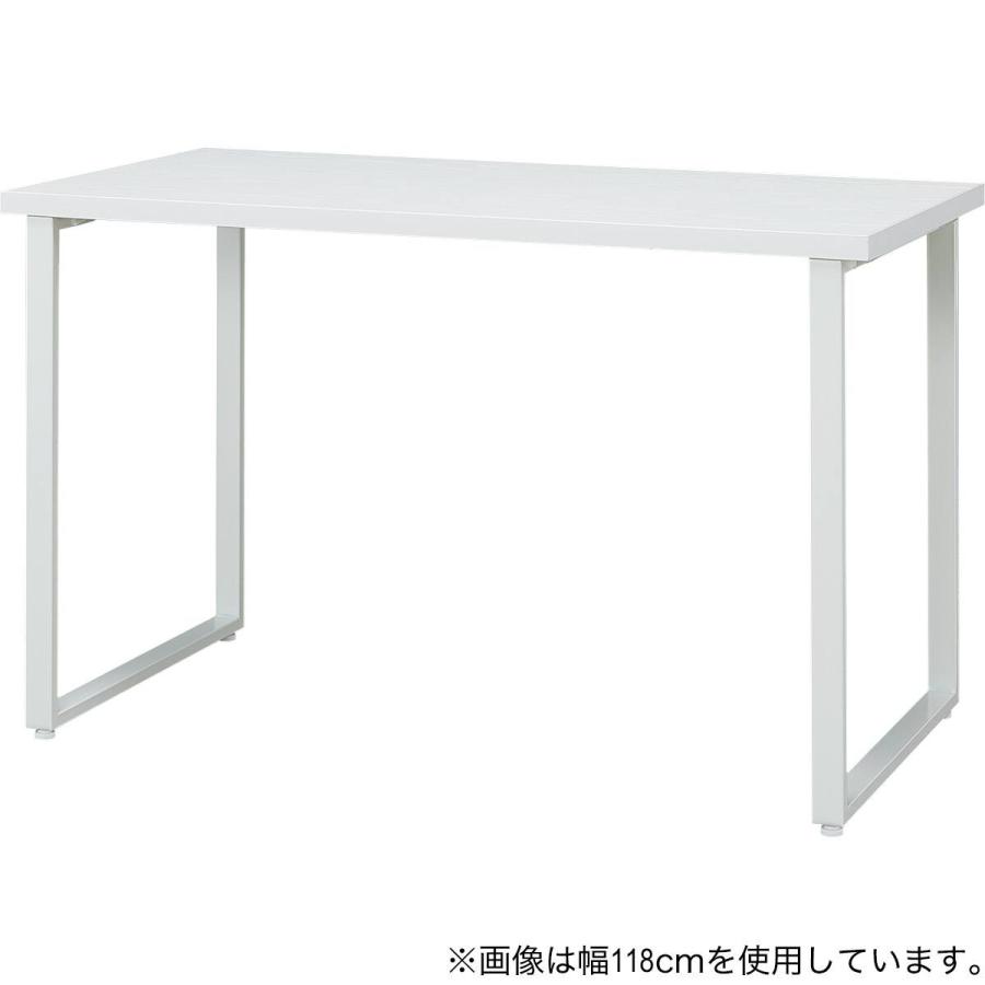 ニトリ　デスク　ホワイト　幅118cm ニトリ（NITORI） デスクプレフェセット(天板118WH/ロの字脚WH