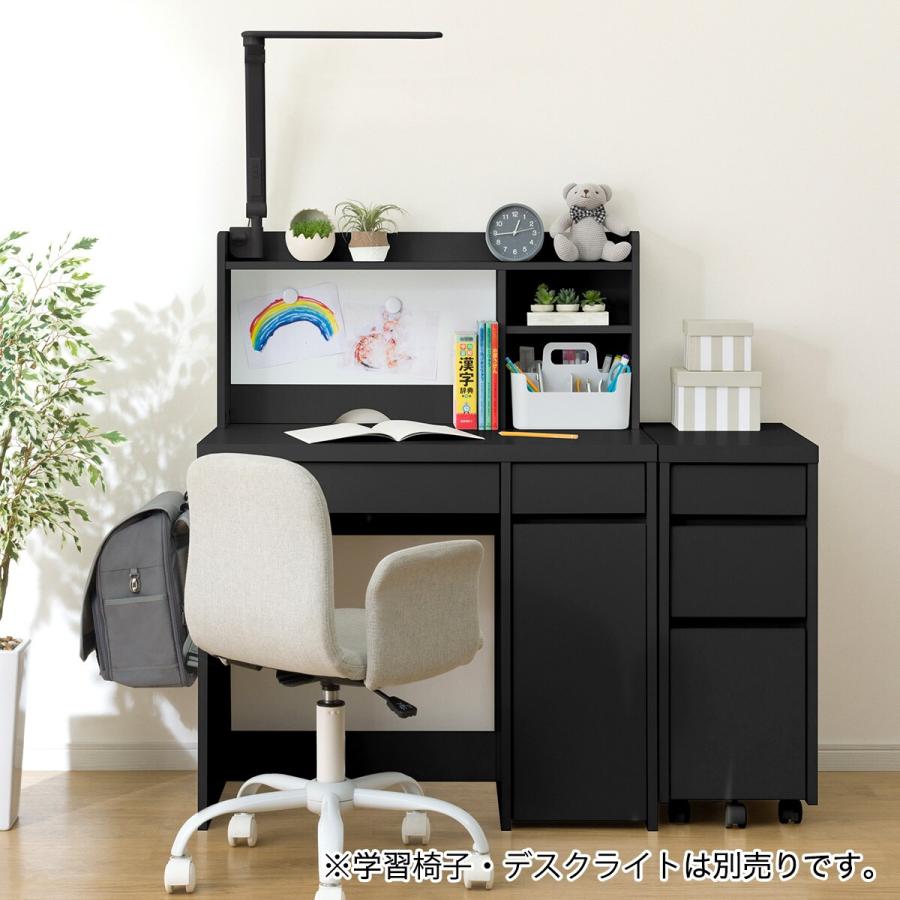 ニトリ（NITORI） コンパクトデスク+上棚＋ワゴンセット(ES23 BK 