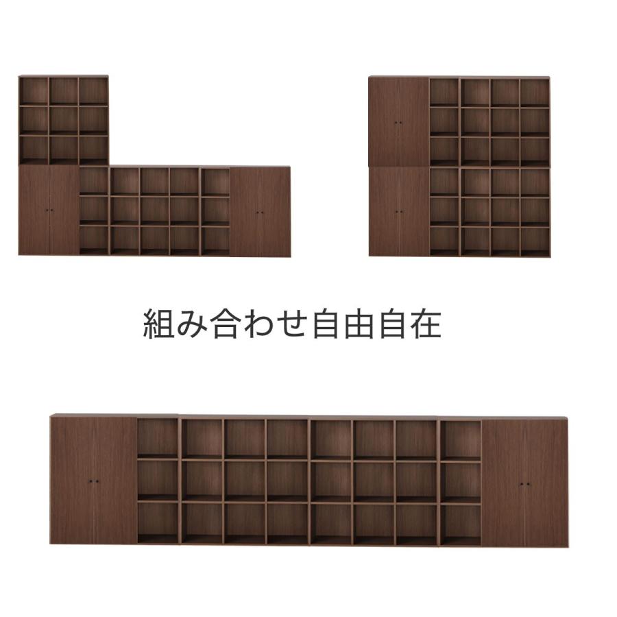 ニトリ　本棚　ナチュラルウッド ニトリ マルチ本棚＋ウッド扉セット(リブリー 1111×4個+3SW×4枚