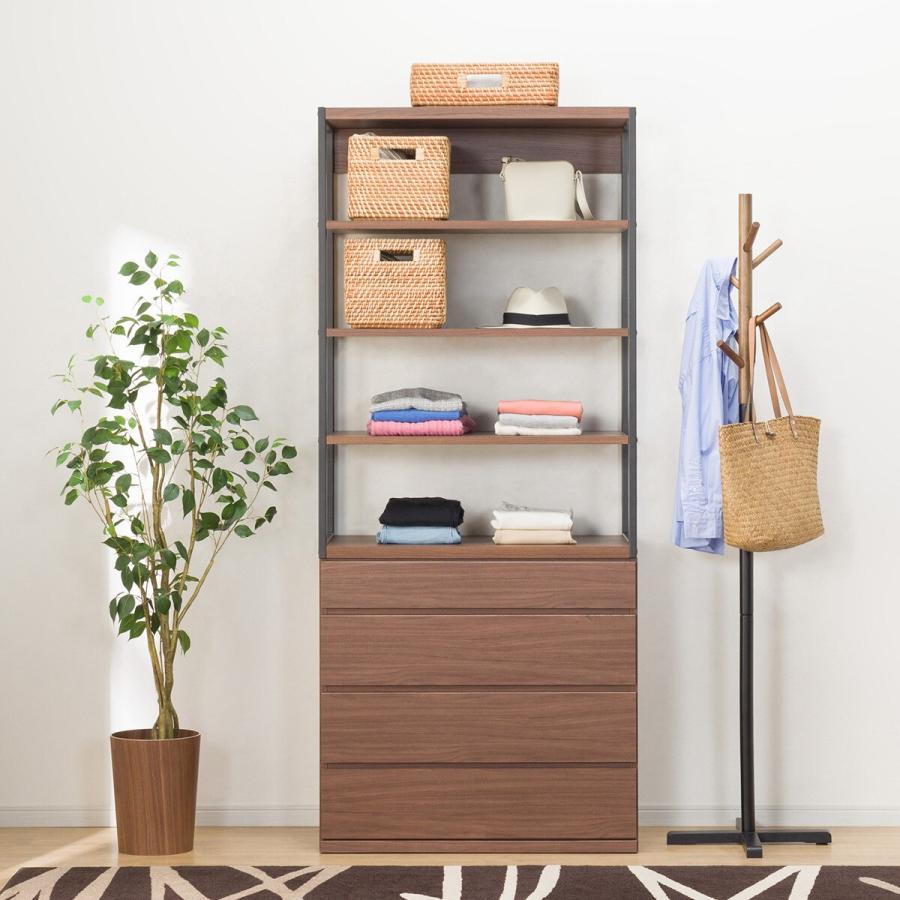 ニトリ オープンシェルフチェスト(アテン 80 K MBR) : ニトリ