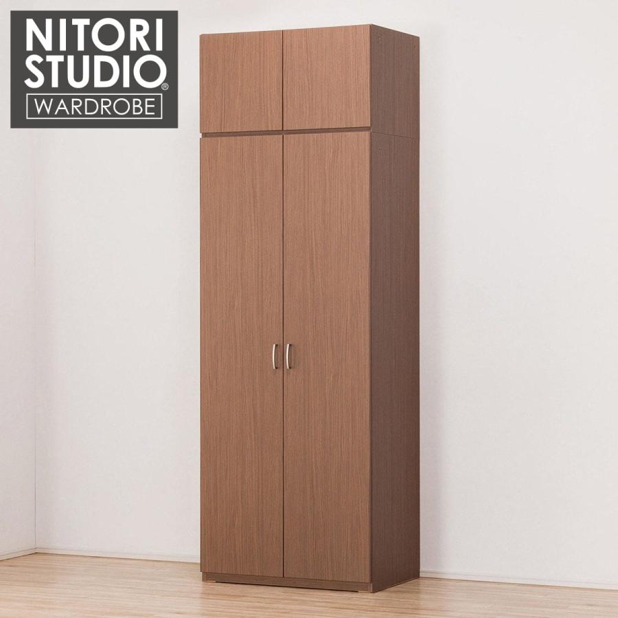 ニトリ（NITORI） ワードローブ上置セット(ポルテT 80WR MBR/ポルテT