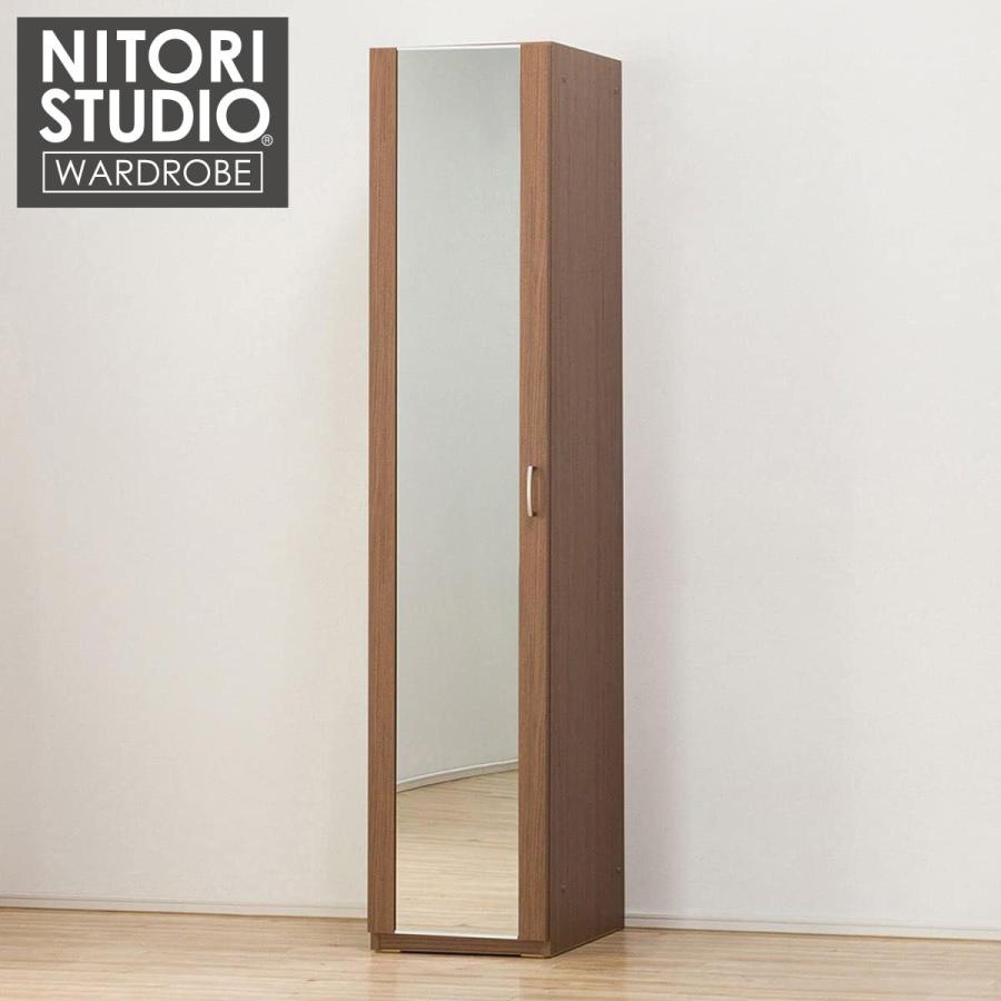 ニトリ　姿見ミラー　シェルフ収納付きミラー ニトリ ミラーシェルフ(ポルテT 40MS-L MBR) : ニトリ Yahoo!店