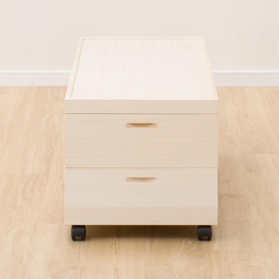 ニトリ（NITORI） キャスター付き桐重ね盆(MR-C)たんす 着物 衣類収納