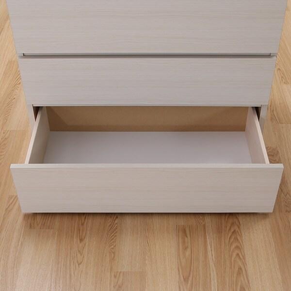 ニトリ（NITORI） チェスト 白 コンパクト たんす (エレアK 80 WH 5段