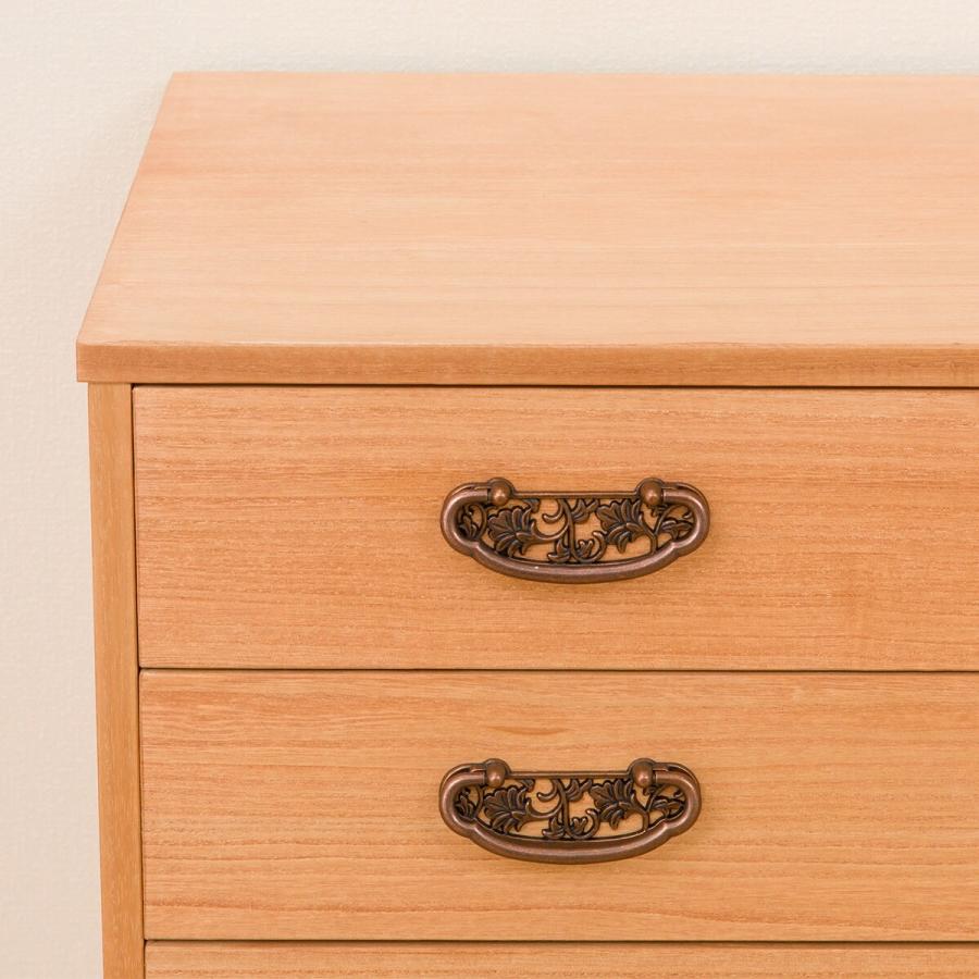 ニトリ引き出しダンス ニトリ キャスター付き桐チェスト 柿渋仕上げ (MRPA-07) タンス