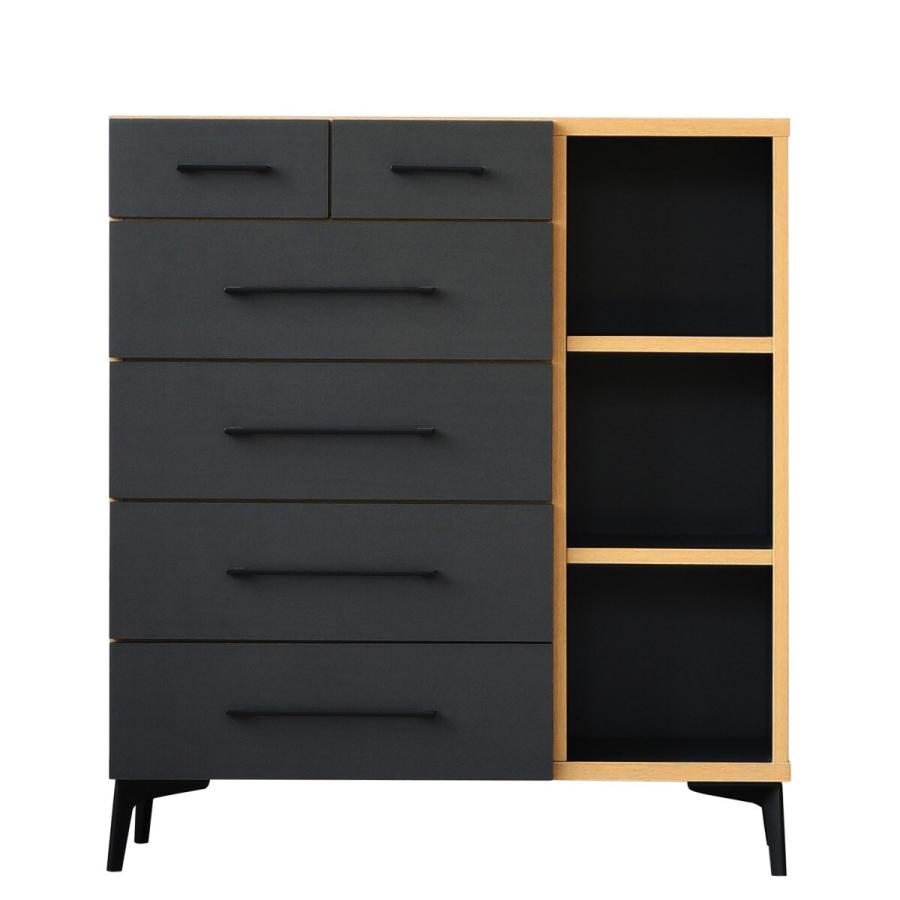 ニトリ 男前デザインの90幅ハイチェスト（NA） タンス たんす